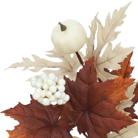 18.5" Maple Leaves & Pumpkin Mix Bush by Ashland®